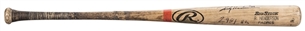 2001 Rickey Henderson Game Used and Signed Rawlings 513B Model Bat Attributed to Career Hit #2981 (PSA/DNA GU 8.5 & JSA)